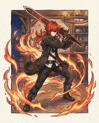 Diluc Genshin Impact Character Art